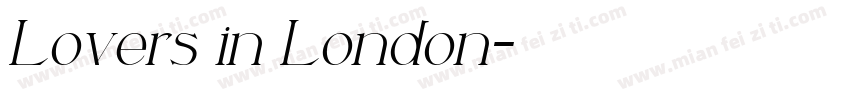 Lovers in London字体转换